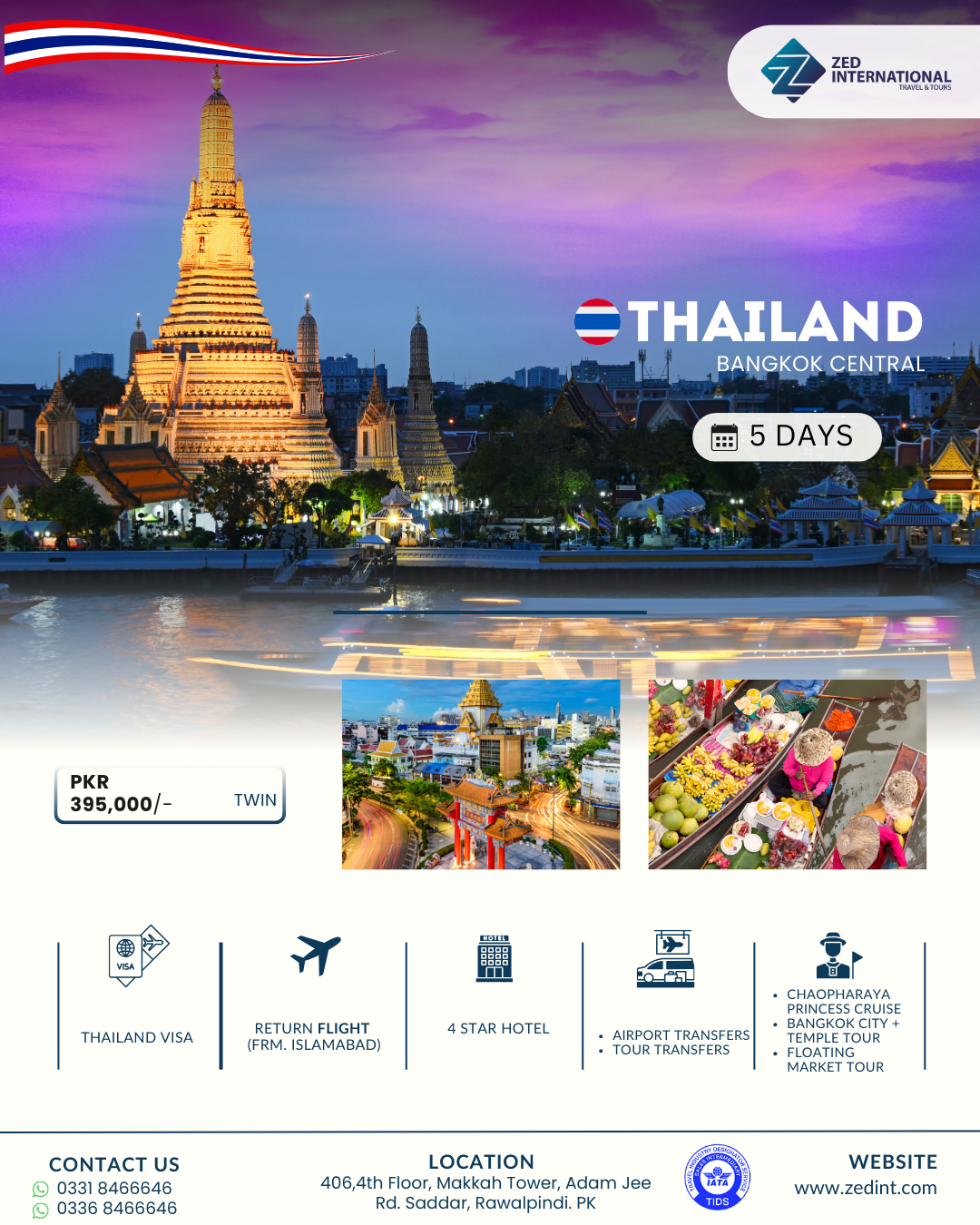 Bangkok, Thailand All Inclusive 5 Days Holiday Package 2026