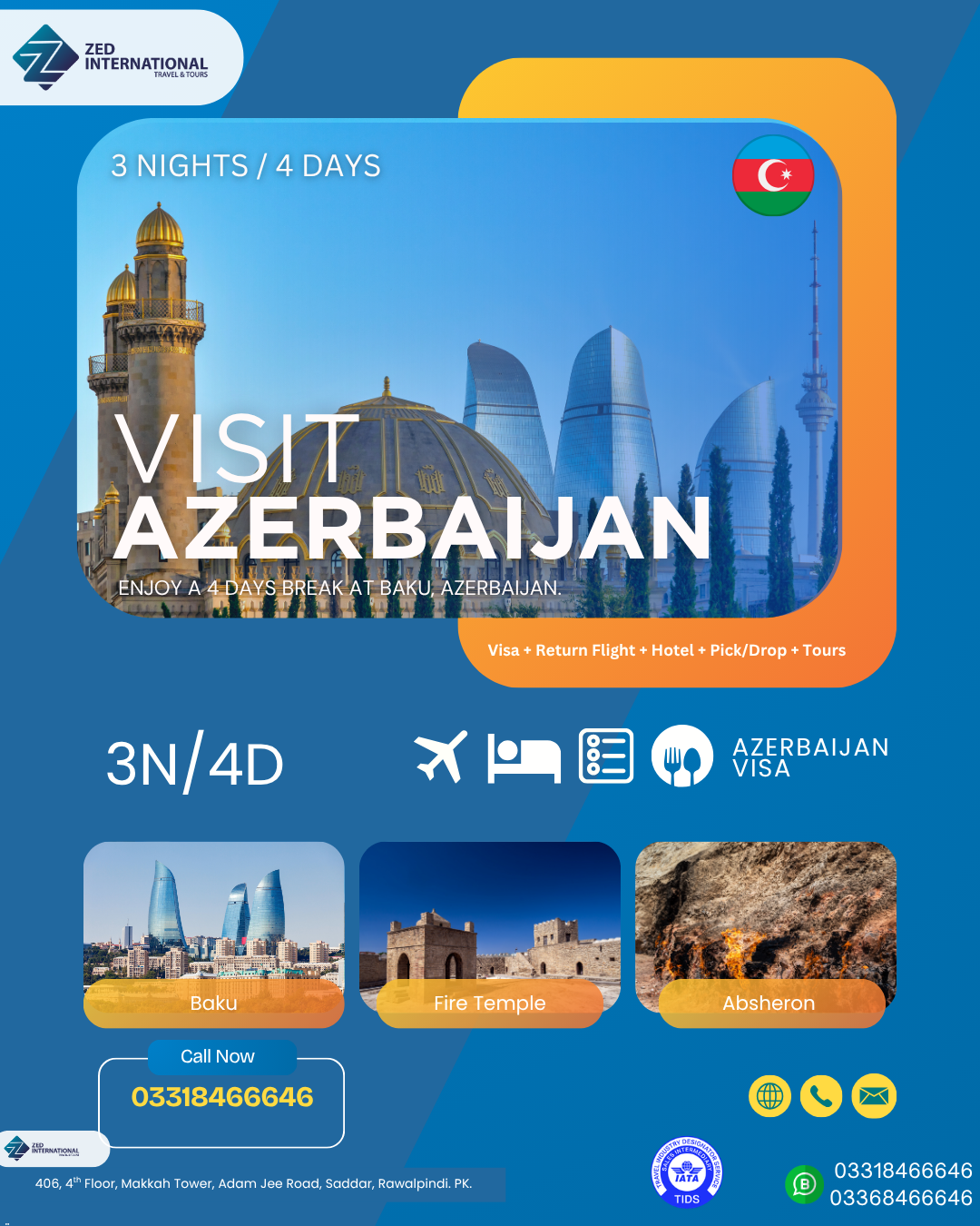 Azerbaijan 3N4D quotation