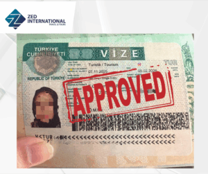 Turkey Visa approved by ZED International
