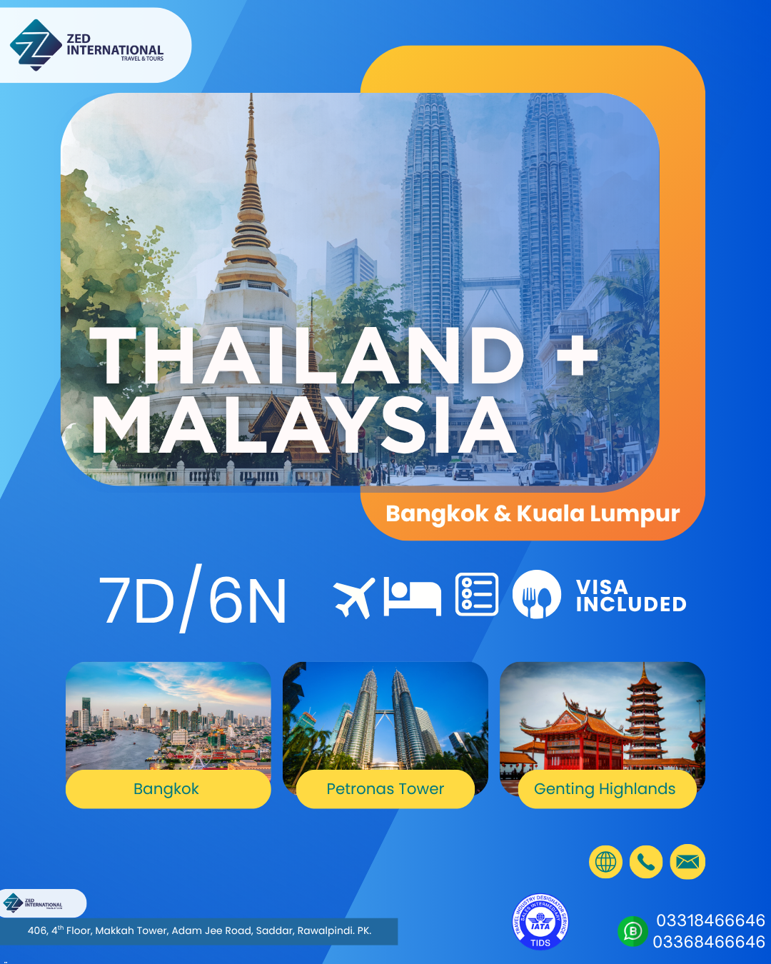 thailand & malaysia 4 star 7 days holiday package 2026